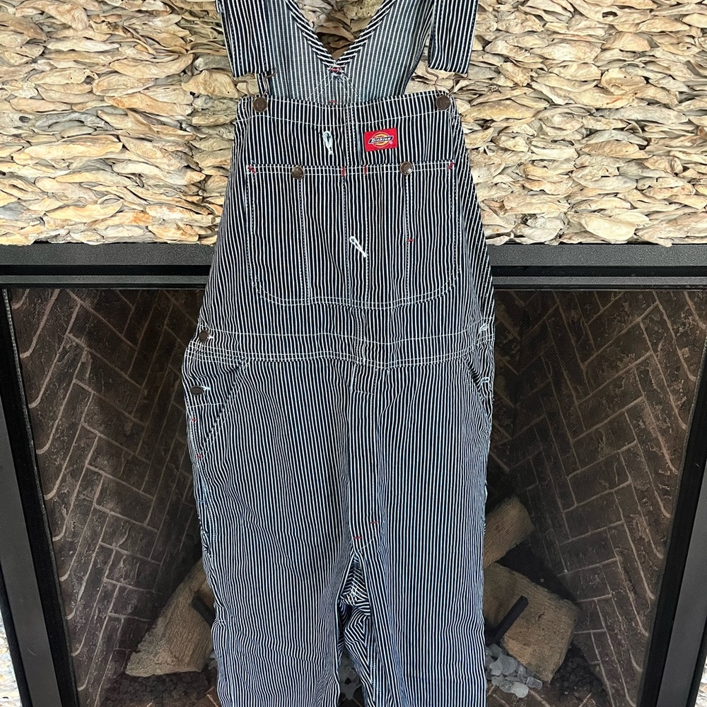 Dickies striped overalls- unisex